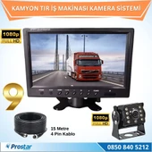 Kamyon Tır ve İş Makinaları için 9 inç AHD Monitörlü 1080P Full HD Kameralı Tak Kullan Set - 1