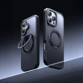 Mcdodo PC-4932 iPhone 16 Pro Halka Standlı Magsafe Siyah Kılıf thumbnail 1