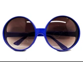 Yuvarlak Yeşilçam 80 Li 90 Lı Yıllar Parti Gözlüğü Retro Mavi Renk thumbnail 2