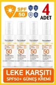 Dermaderm 4 Adet SPF 50+ Güneş Koruma Leke ve Kırışıklık Karşıtı Yüz ve Vücut Güneş Kremi 4 x 100 gr. - 1