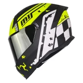 MTS M-910 VIGOR MAT SİYAH-SARI GÜNEŞ VİZÖRLÜ KASK (GRİ CAMLI) thumbnail 1