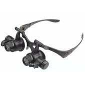 Gözlük Modeli 10x 15x 20x 25x Lens,2led Işıklı,büyüteç - 1