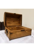 woodretro Ahşap Hazine sandığı 30x20 cm Masif Ahşap - 7