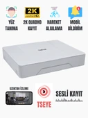 Karer 16’lı 2K Sesli IP Güvenlik Kamerası Seti – 1TB HDD, 305m CAT6, Gece Renkli, Uzaktan İzleme thumbnail 3