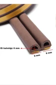 woodretro Kapı Pencere Kauçuk Izolasyon Bandı / Fitili Kahverengi 5x2= 10 Metre - 4