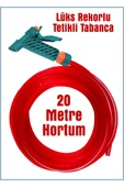 woodretro Bahçe Sulama Tabanca ve Hortum Araba Yıkama Bahçe Sulama Balkon Yıkama Hortumu 20 Metre - 1