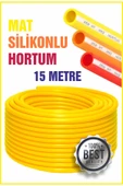 woodretro Mat Sarı Tırtıklı Silikonlu Dekoratif Kaliteli Hortum 15 Metre - 1