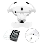 Şarjlı Gözlük Büyüteç Çalışma Büyüteci 5 Lensli 9892b2c - 5