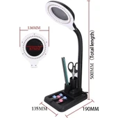 Esnek 5x /10x,40 Led Işıklı Büyüteç ,lamba  Büyüteç Okuma, Çalışma Lehim Masa Lambası A808 - 4