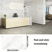 Beyaz Mermer Desenli Alüminyum Plastik Duvar Sticker - 7