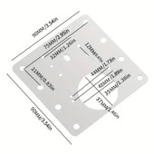 Paslanmaz Çelik Menteşe Onarım Plakası - 6