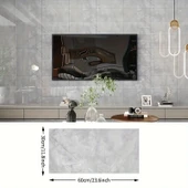 Gri Mermer Desenli Alüminyum Plastik Duvar Sticker - 3