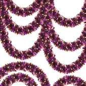 Mor Turuncu Renk 4 Cm Genişlik Garland Çift Renk Sim Süs 180 Cm - 1