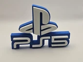 PS5 Logo Standı Masaüstü Süs PlayStation 5 Aksesuar Dekor Oyuncu Hediyesi Konsol Figürü thumbnail 1