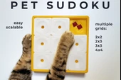 Kedi ve Köpekler İçin Zeka Oyuncağı Pet Sudoku 3x3 Ödül Saklama Puzzle Kutusu 15x15cm - 1