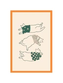 Sevimli Kedi Çizimli Dekoratif Kartpostallar ve Hediye Not Kartları  10 x 15 cm thumbnail 1