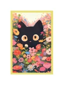 Sevimli Kedi Çizimli Dekoratif Kartpostallar ve Hediye Not Kartları  10 x 15 cm - 1