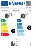 Milestone 205/70 R15C 106/104R 8PR Vanmile Yaz Lastiği 2025 Üretim - 2