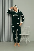 Moda Çizgi Welsoft Polar Kadın Kapşonlu Pijama Takımı 8512 - 2