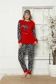 Moda Çizgi Polar Kadın Pijama Takımı - 2