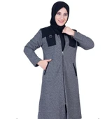 Omuzu Parçalı Füme  Tesettür Kap - 2