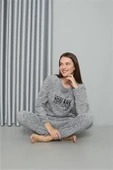 Moda Çizgi Welsoft Polar Kadın Pijama Takımı 8518 - 1