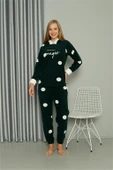 Moda Çizgi Welsoft Polar Kadın Kapşonlu Pijama Takımı 8512 - 3