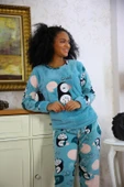 Moda Çizgi Welsoft Polar Kadın Pijama Takımı 8501 - 4