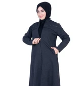 Omuzu Deri Detay Tesettür Kap Siyah - 3