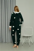 Moda Çizgi Welsoft Polar Kadın Kapşonlu Pijama Takımı 8512 - 5