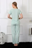 Moda Çizgi Kadın Kısa Kol Pijama Takım 4140 - 4