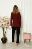 Moda Çizgi Kadın Penye Uzun Kol Pijama Takım 4111 - 3