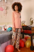 Moda Çizgi Kadın Uzun Kol Penye Pijama Takım 4196 thumbnail 5