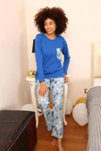 Moda Çizgi Kadın Uzun Kol Penye Pijama Takım 4194 - 2