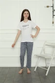 Moda Çizgi Aile Penye Pijama Takım (anne - kız ) 50113 Ayrı Ayrı Satılır . Fiyatları Farklıdır thumbnail 6