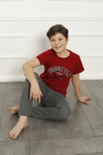 Moda Çizgi Baba Oğul Kırmızı Aile Pijama Takım Ayrı Ayrı Satılır 50102 - 8