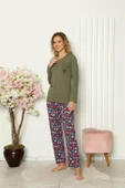 Moda Çizgi Kadın Penye Uzun Kol Pijama Takım 4101 - 3