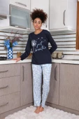 Moda Çizgi Kadın Penye Uzun Kol Pijama Takım 4189 - 7