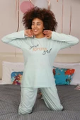 Moda Çizgi Kadın Penye Uzun Kol Pijama Takım 4188 thumbnail 2