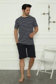 Moda Çizgi Aile Penye Şortlu Pijama Takım (baba - oğul ) 50117 Ayrı Ayrı Satılır . Fiyatları Farklıdır thumbnail 3