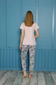 Moda Çizgi Kadın Pamuk Pijama Takım 20502P thumbnail 4
