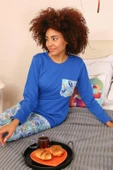 Moda Çizgi Kadın Uzun Kol Penye Pijama Takım 4194 - 3