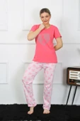 Moda Çizgi Kadın Kısa Kol Penye Pijama Takımı 4211 - 2