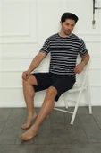 Moda Çizgi Aile Penye Şortlu Pijama Takım (baba - oğul ) 50117 Ayrı Ayrı Satılır . Fiyatları Farklıdır thumbnail 4