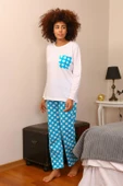 Moda Çizgi Kadın Uzun Kol Penye Pijama Takım 4197 - 2