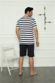 Moda Çizgi Aile Penye Şortlu Pijama Takım (baba - oğul ) 50116 Ayrı Ayrı Satılır . Fiyatları Farklıdır thumbnail 4