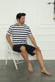Moda Çizgi Aile Penye Şortlu Pijama Takım (baba - oğul ) 50116 Ayrı Ayrı Satılır . Fiyatları Farklıdır thumbnail 5