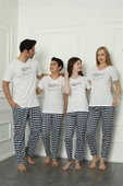 Moda Çizgi Aile Penye Pijama Takım (anne - kız ) 50113 Ayrı Ayrı Satılır . Fiyatları Farklıdır thumbnail 2