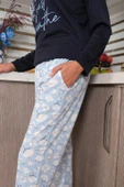 Moda Çizgi Kadın Penye Uzun Kol Pijama Takım 4189 - 8