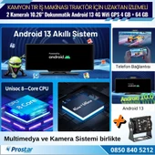 Kamyon Tır için Kayıtlı 2 Kameralı Android 13 WIFI GPS 4G Uzaktan izlemeli 4 GB + 64 GB Carplay 512 GB Destekli Tak Kullan Kamera Seti - 4